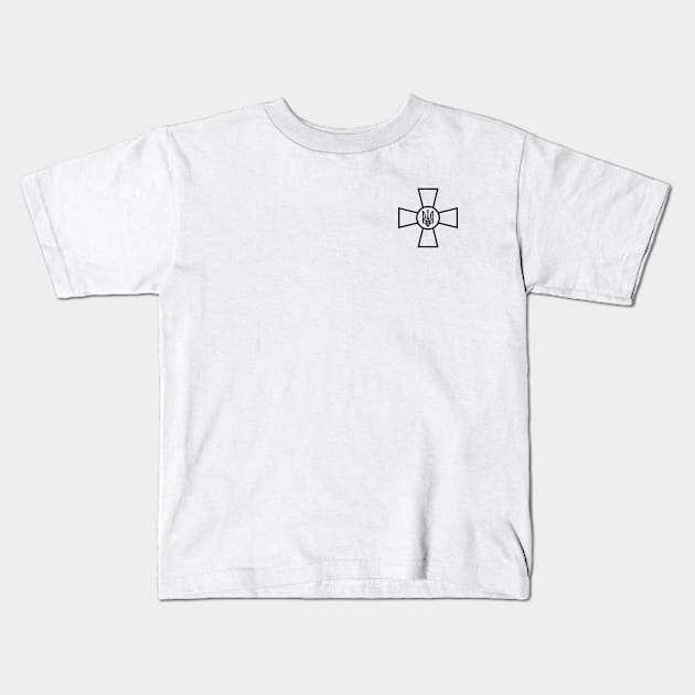 Ukraine Armed Forces Emblem Ukrainian Army Flag Kids T-Shirt by Virhayune